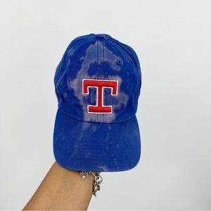 47 Texas Rangers Custom Bleach Splatter Dad Hat 2XL Baseball